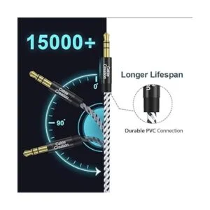 CableCreation 1.5 pies Cable de audio auxiliar de 3.5 mm_6