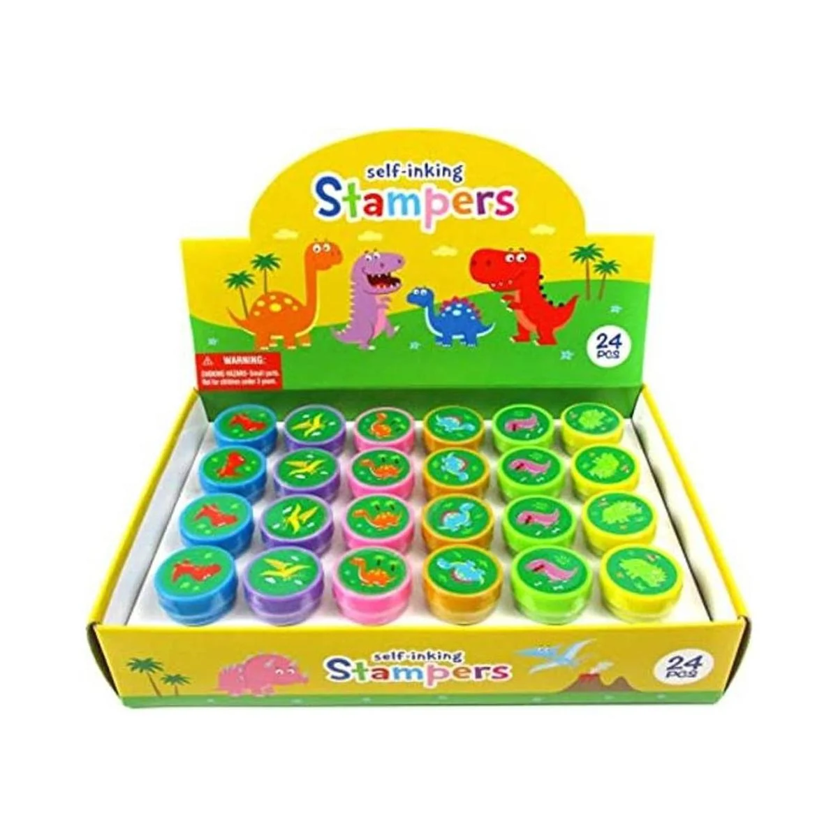 Tiny Mills 24 sellos de dinosaurio para niños sellos_1