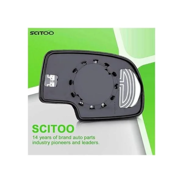 SCITOO Espejo exterior de repuesto de vidrio lateral del