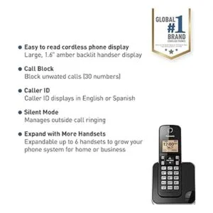 Panasonic KXTGC350B Teléfono inalámbrico con mecanismo de_2