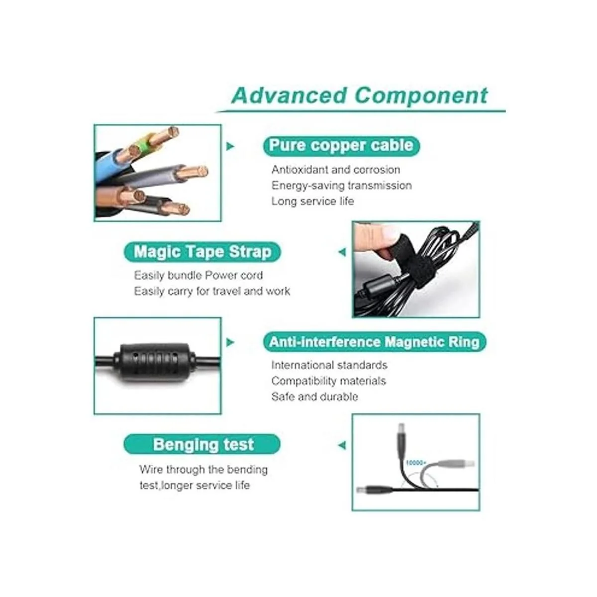 HKY Adaptador de corriente universal de 9 V con 7_5