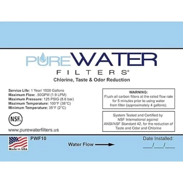 PureWater Filters Kit de repuesto de agua filtrada para