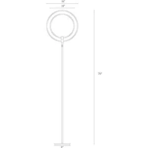 Brightech Lámpara de pie LED Eclipse Los anillos de luz_2