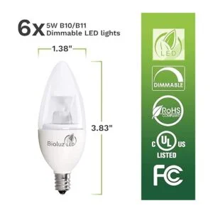Paquete de 6 bombillas de candelabro de 40 W 5 W_2