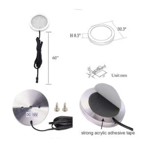 AIBOO Kit de luces LED para debajo del gabinete de 12 V_3