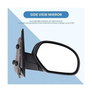 Espejo retrovisor negro texturado para puerta del chofer_3