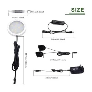 AIBOO Kit de luces LED para debajo del gabinete de 12 V_2