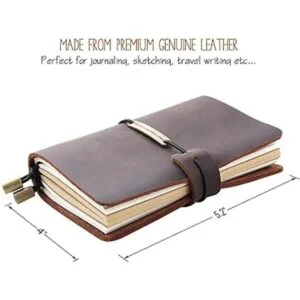 Diario de piel hecho a mano vintage cuaderno de viajero_2