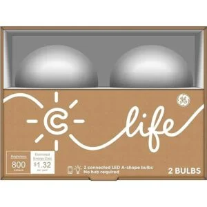 GE Lighting 44298 C A19 juego de 2 focos de luz led Life_2