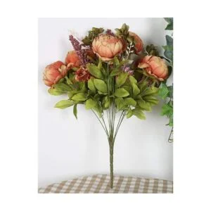 Flores artificiales de peonía Duovlo flores de seda de_2