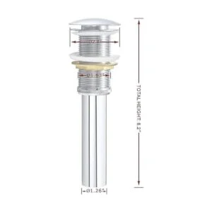 Purelux Tapón de desage para fregadero de baño con_2