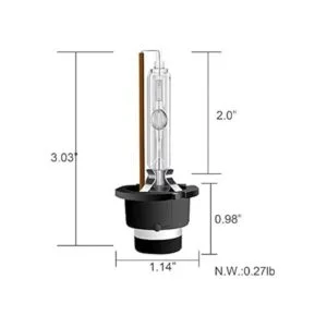 RCP D1S4 D1S 4300K Bombilla de reemplazo Xenón HID_3
