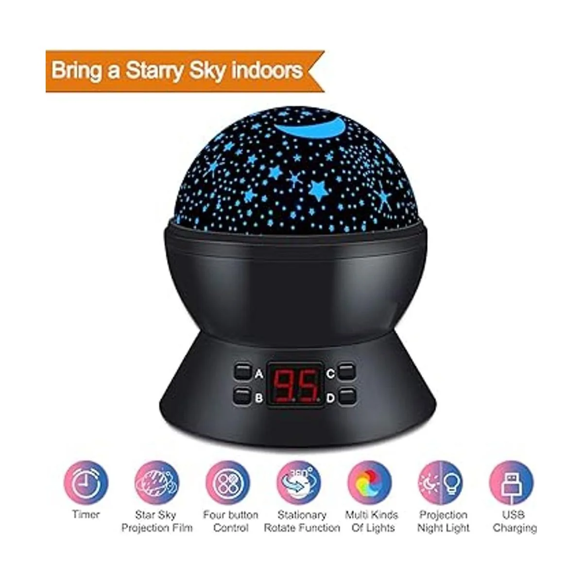 Star Sky Lámpara de noche para niños luz nocturna._4