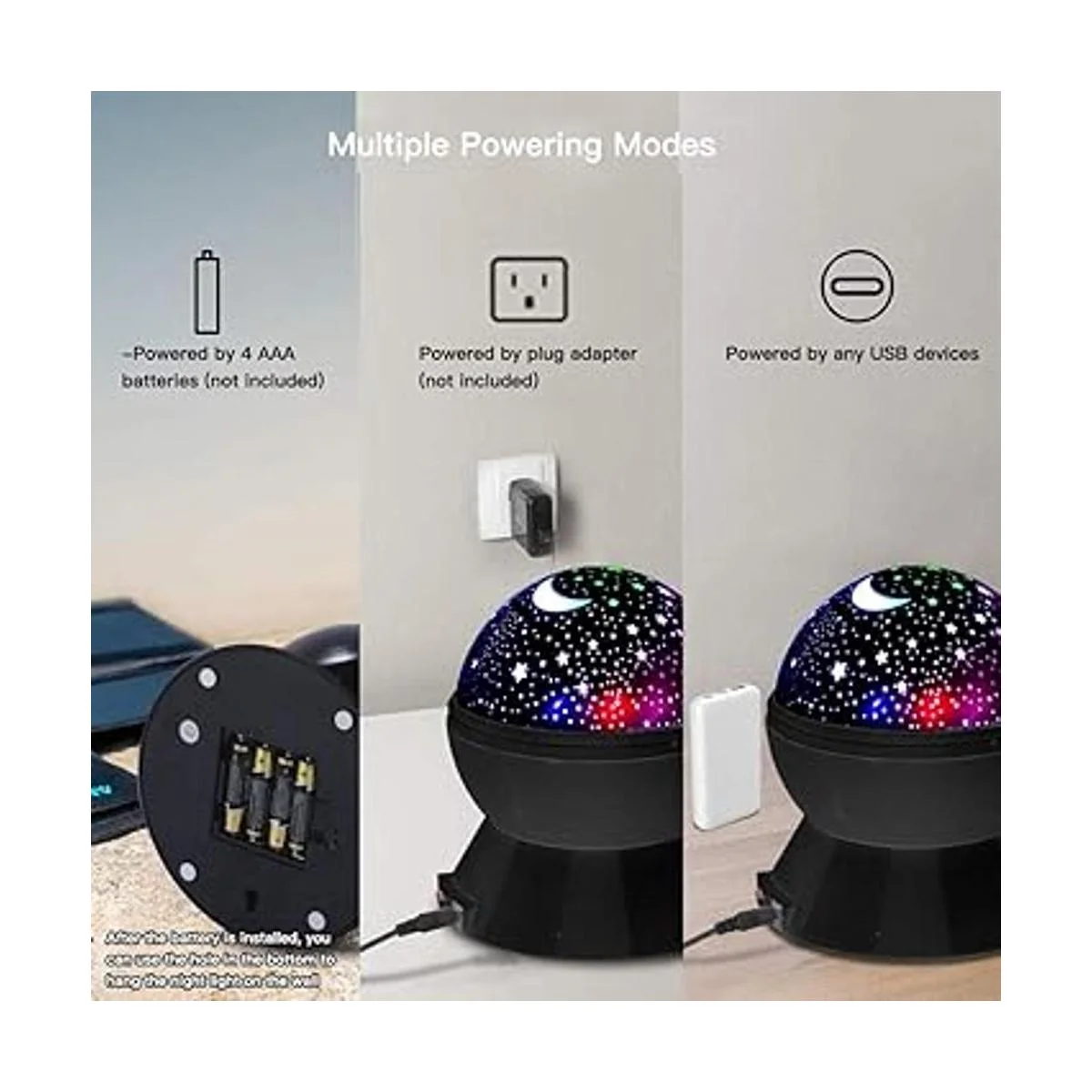 Star Sky Lámpara de noche para niños luz nocturna._5