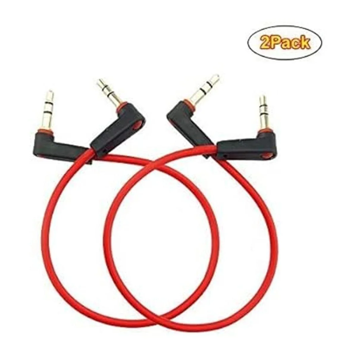 Seadream Paquete de 2 cables de audio estéreo de ángulo_2