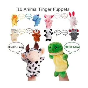 Juego de 22 piezas de juguetes de marioneta de animales de_3