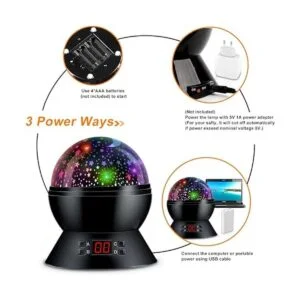 Mokoqi Luces de noche giratorias para proyección de cielo_5