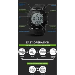 Gosasa Sports Waterproof Digital Fitness Watch Pedometer