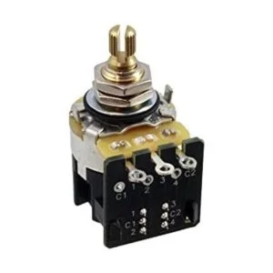 Potenciómetro DPDT de audio con eje dividido de empuje y_2