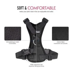 Pawaboo Chaleco arnés de seguridad para perro cinturón_3