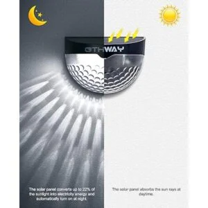 Luces solares para cercas OTHWAY. Soporte de pared._4