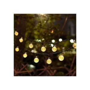 LOENDE Cadena de luces de globo de cristal de 16 pies 30