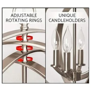 Kira Home Orbits Candelabro moderno de esferaorbe de 21_2