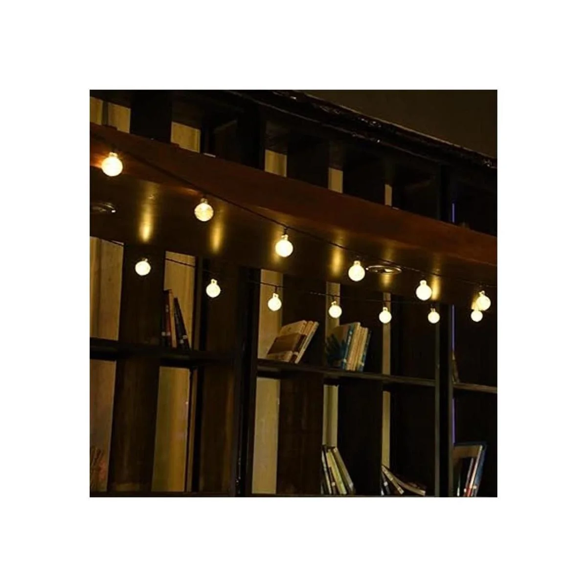 LOENDE Cadena de luces de globo de cristal de 16 pies 30