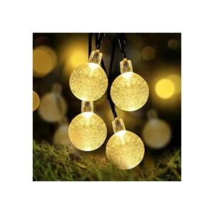 LOENDE Cadena de luces de globo de cristal de 16 pies 30