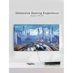 Cable HDMI 4K CableCreation de 3 pies en ángulo recto de_4