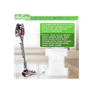 Anewise Paquete de 4 almohadillas para Shark DustAway