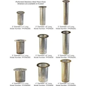 Colador comercial de drenaje de piso de 3 pulgadas 8