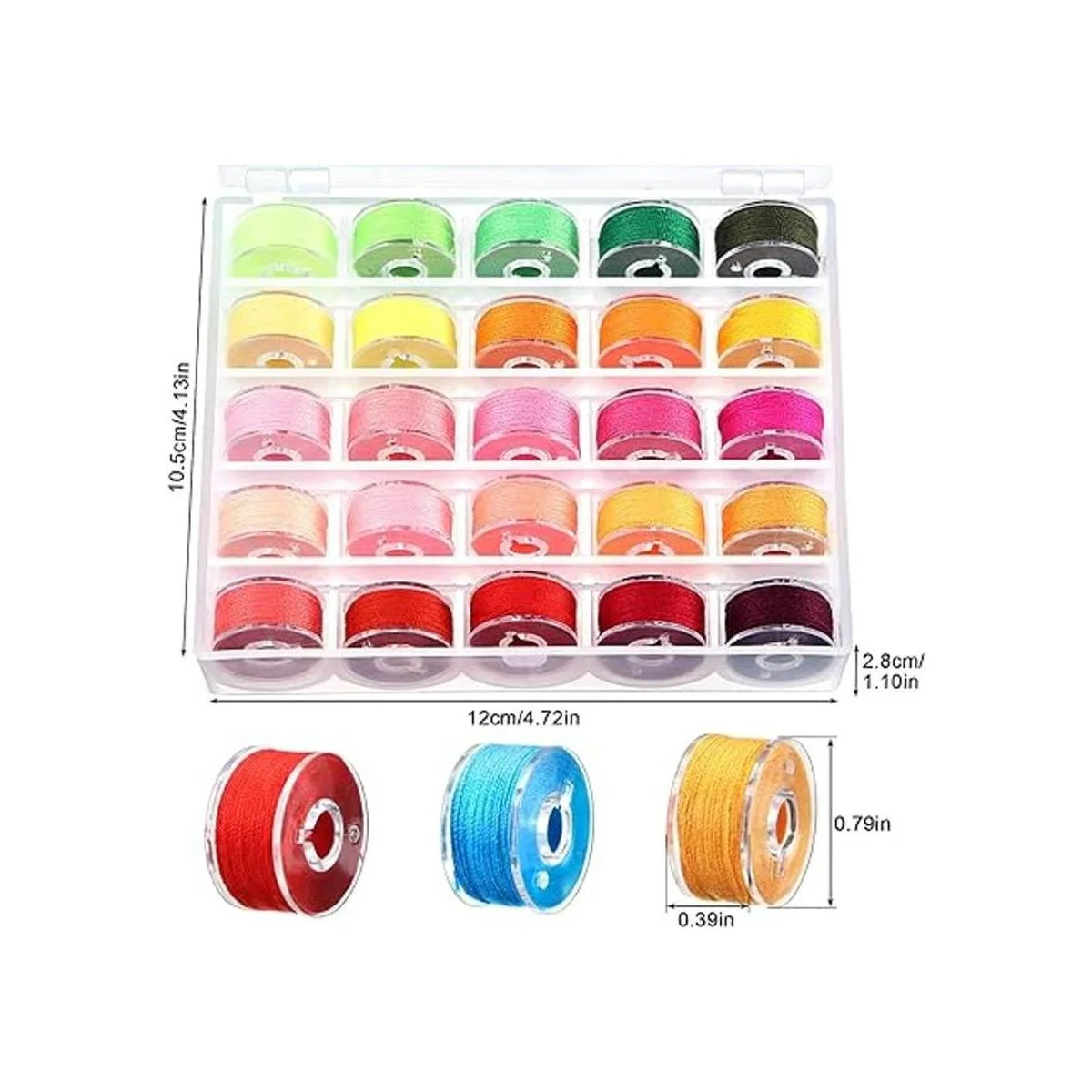 Bobinas de hilo preenrolladas con caja de bobina para