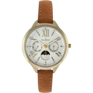 Peugeot 3053 Reloj de cuarzo analógico chapado en oro de_2