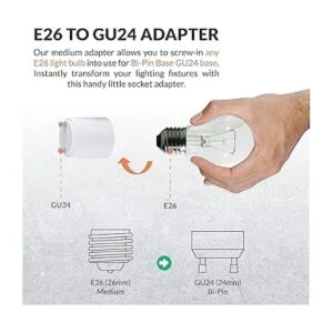 Newhouse Lighting Adaptador de bombilla estándar GU24 a