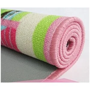 HUAHOO Alfombra rosa para dormitorio de niñas diseño de_5