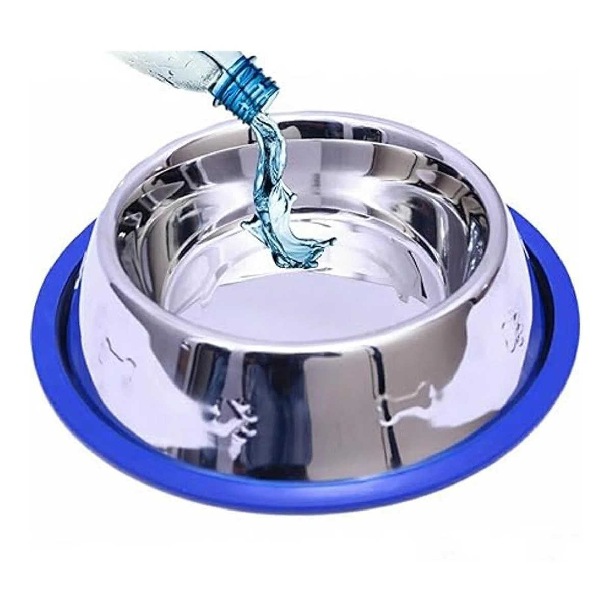 Juego de 2 tazones para perro de acero inoxidable grabados