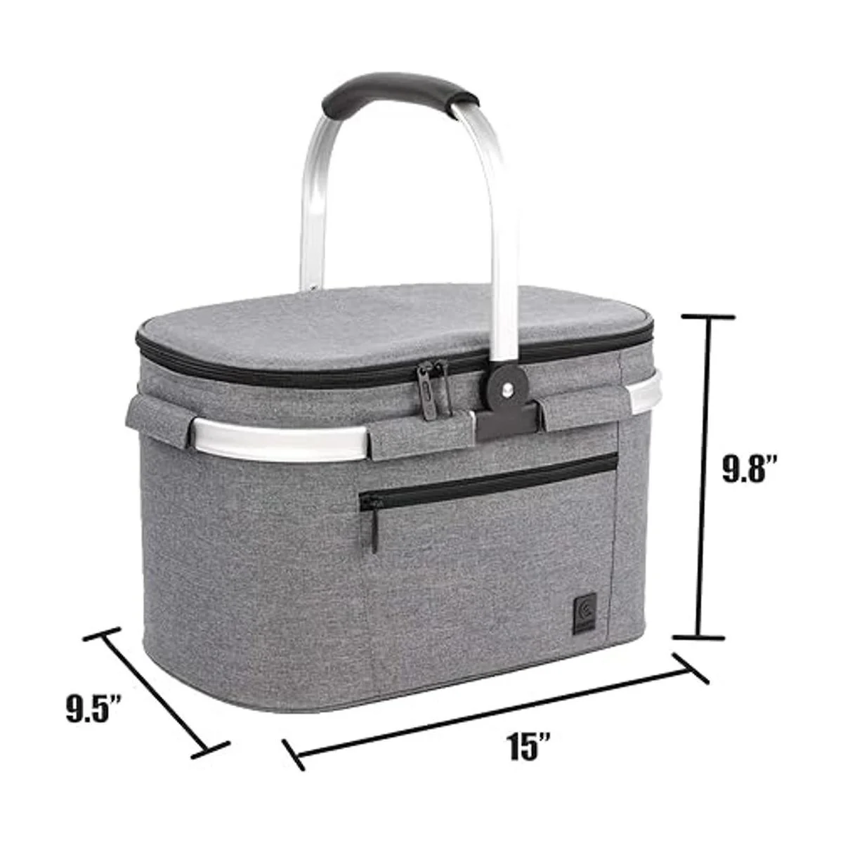 Nevera portátil AllCamp tipo cesta de picnic plegable con_2