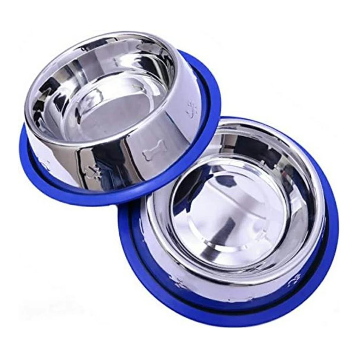 Juego de 2 tazones para perro de acero inoxidable grabados