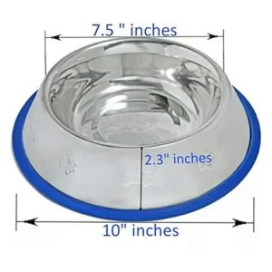 Juego de 2 tazones para perro de acero inoxidable grabados