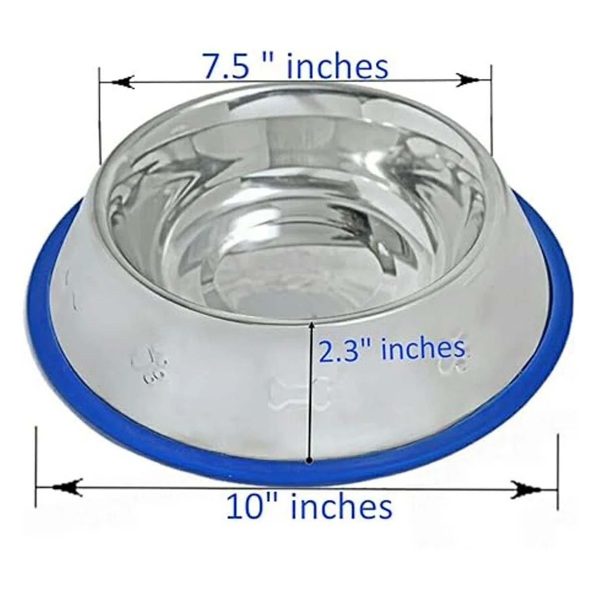 Juego de 2 tazones para perro de acero inoxidable grabados