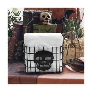 MyGift Servilletero de alambre de metal negro con diseño_2