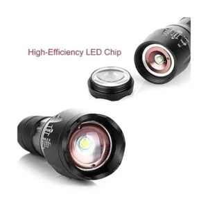 2 unidades linternas tácticas grado militar resistentes al