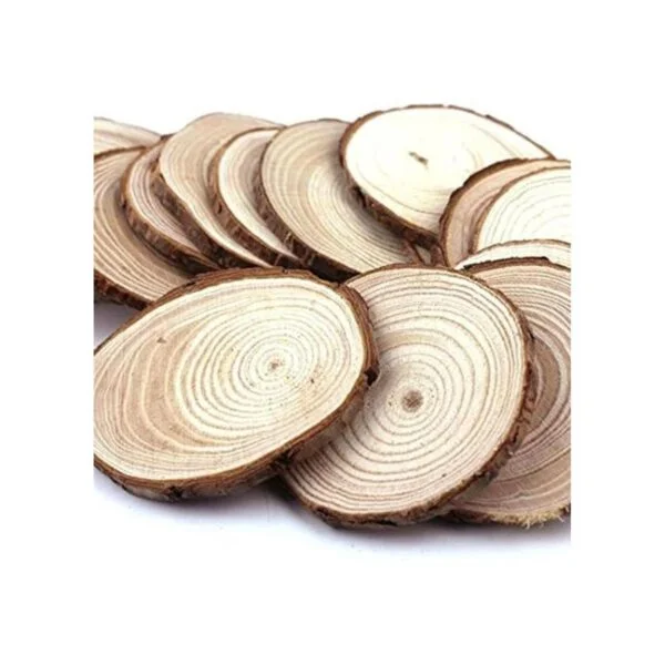 Goodlucky 225 Unfinished rodajas de madera natural_2