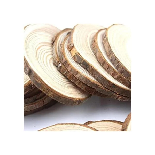 Goodlucky 225 Unfinished rodajas de madera natural_3