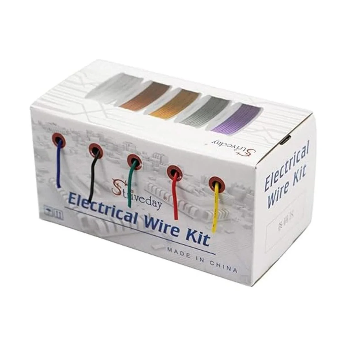 Striveday Cable eléctrico flexible de 22 AWG de calibre_4