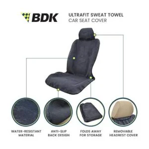 Funda para asiento contra el sudor 1 pieza Negro_2