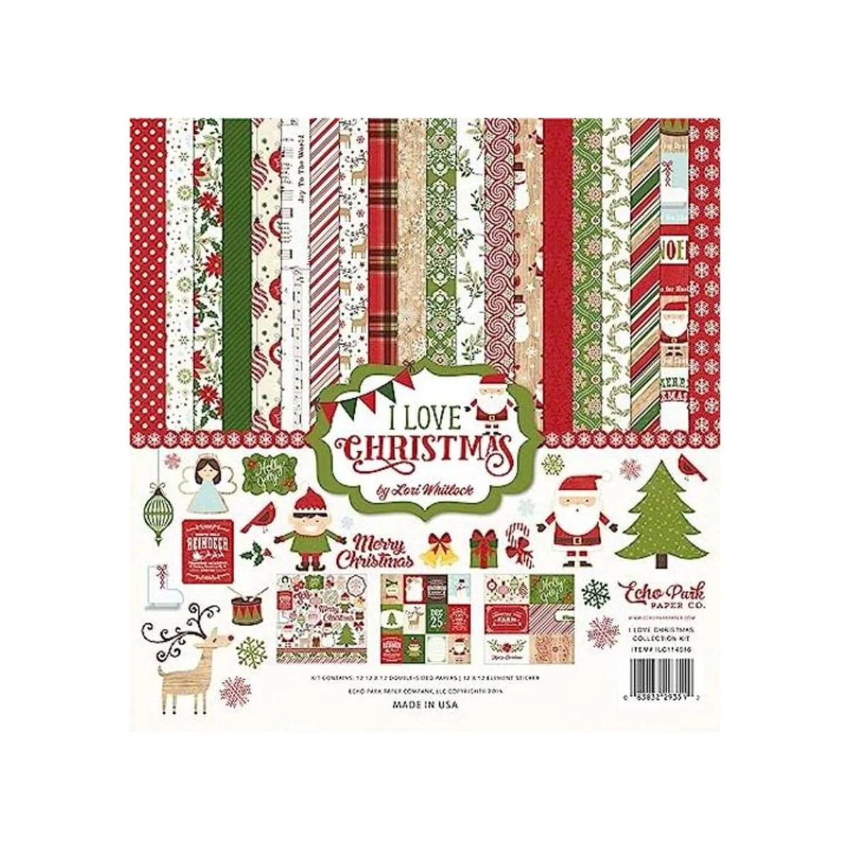 Echo Park Paper Company kit de colección I love Christmas_1