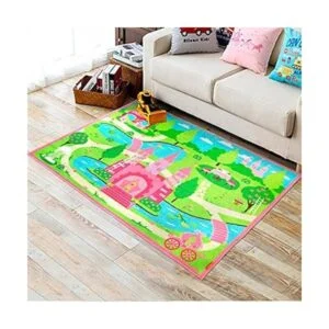 HUAHOO Alfombra rosa para dormitorio de niñas diseño de_2