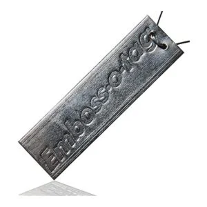 Etiquetas de metal de doble cara para uso al aire libre